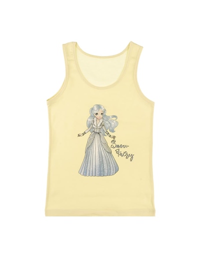 AtletDonellaDonella 5'li Renkli Snow Fairy Baskılı Kız Çocuk Atlet - 49711165B